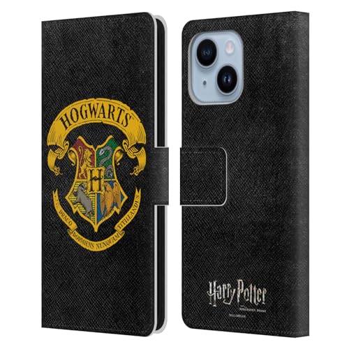 Étui iPhone 14 Plus Harry Potter pochette portefeuille cuir Hogwarts