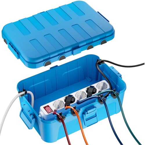 RESTMO große Kabelbox wasserdicht, Elektrokasten für Verlängerungskabel