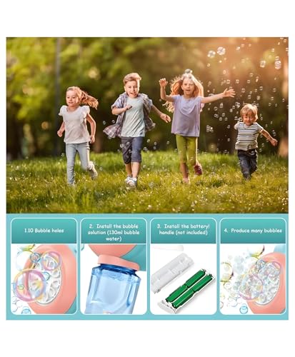 Image of Niku Bubble Gun Maker Toys for Kids Girls Boys | Leak-Proof Bubble Machine Automatic Space Theme | 1 Bubble Solution | Best Birthday Gift - Orange