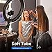 Neewer 18-Inch Ring Light, 55W Dimmable 5500K Light with 240 LEDs Color Filter, Soft Tube and Carrying Bag for YouTube, TikTok, Selfies and Photography, Compatible with Camera and Smartphones