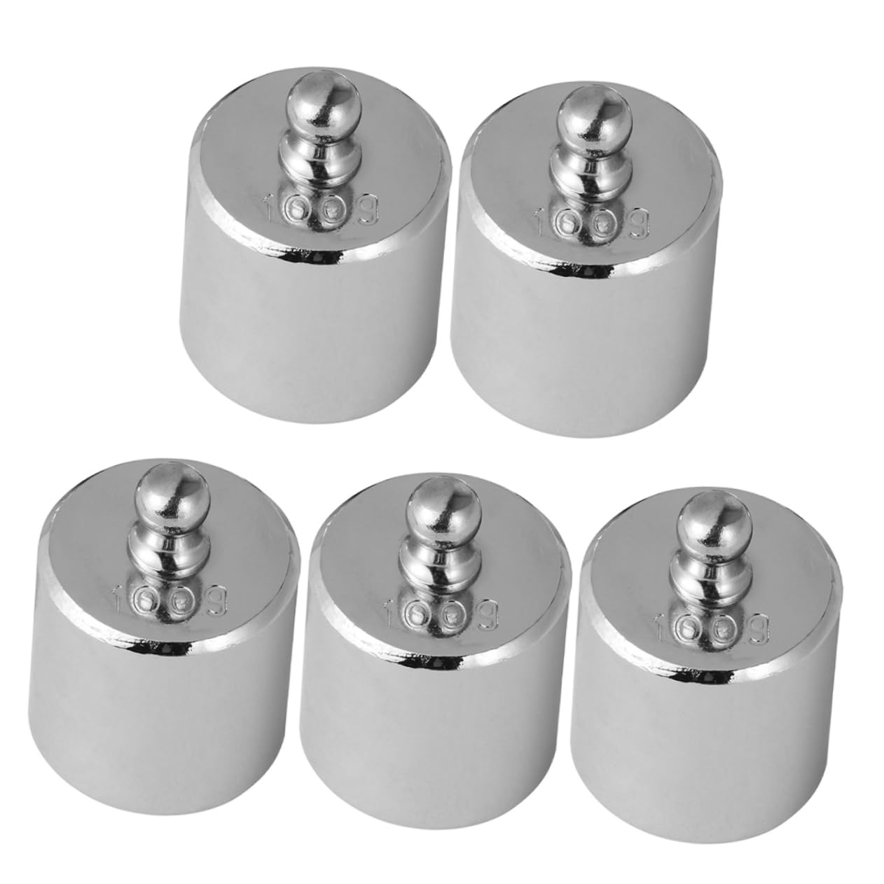FUNOMOCYA Educational Teaching Prop 5pcs Calibration Weight Kit Steel Weights for Industrial Scale Calibration High Accuracy Weighing Tool