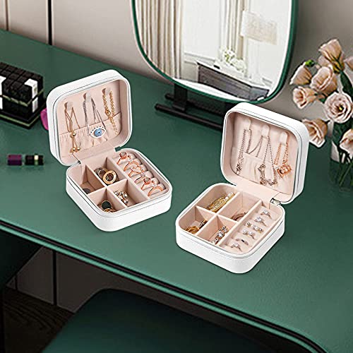 Agecash A Bridesmaid Gifts Jewelry Box,4 Pack Portable Bridesmaid Proposal Small Jewelry Case, Pu Leather Mini Travel Jewellery Organizer Storage Earrings Rings Necklaces For Women Girls #TOP6