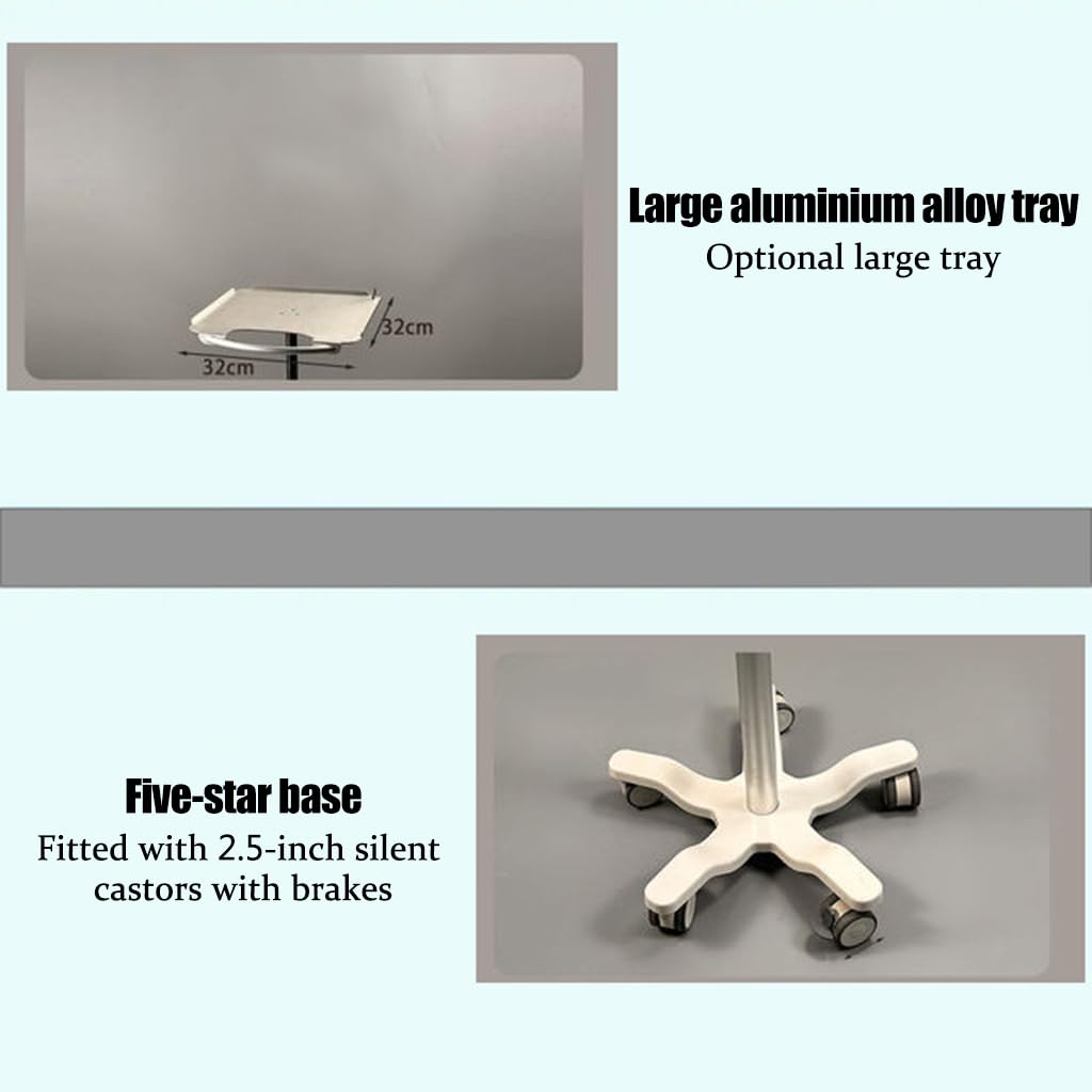 Carrello per Tablet, Dotato di Cestino E Ruote Piroettanti, Carrello da Pavimento con Ruote per Tablet, Adatto per Laboratori E Luoghi Che Richiedono Dispositiv,Monitor Model A