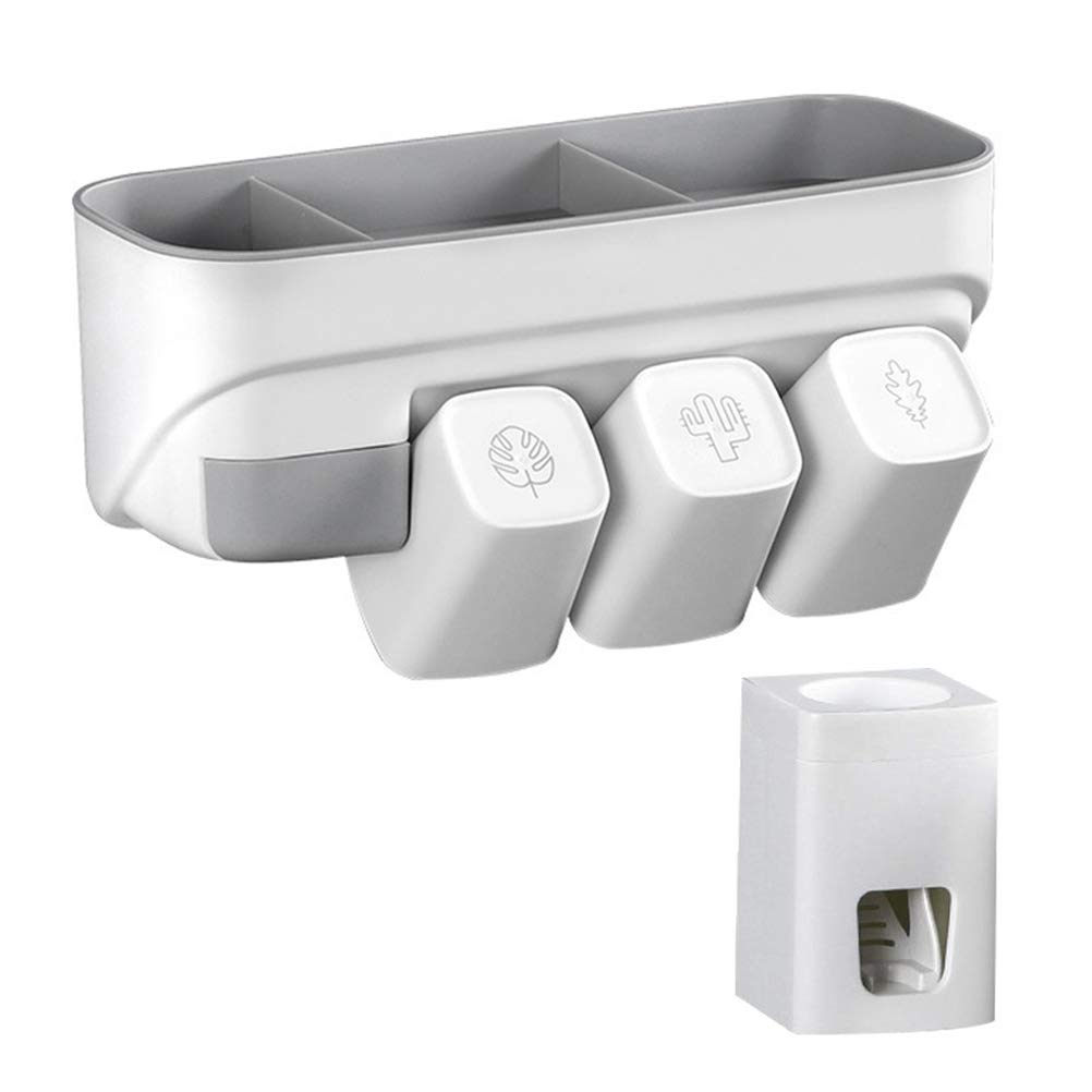 Funzione Porta Spazzolino da Bagno da Parete, Organizzatore per Spazzolino da Denti per Famiglia Lady Men Kids,F