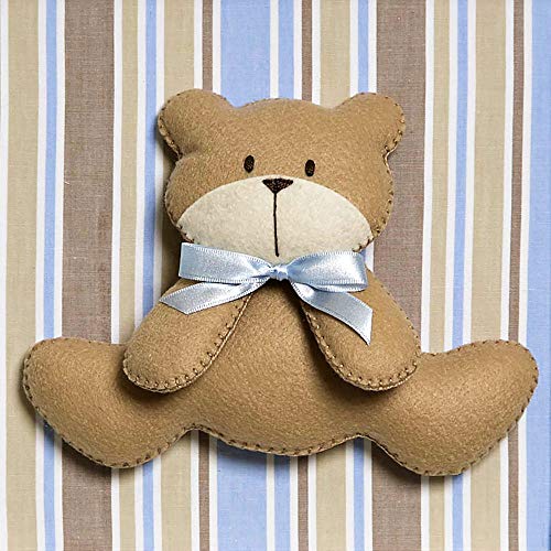 Potinho de Mel Quadro Decorativo Urso Quarto Bebê Infantil Menino Azul
