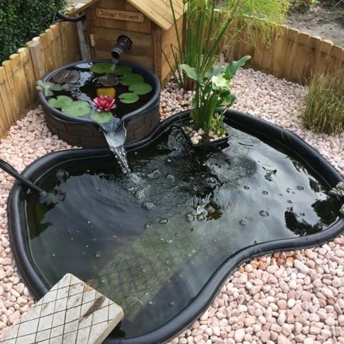 Bâche bassin de jardin noire 6,5x9 m bâche étanche haute résistance 0,12mm