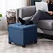 HNNHOME® - Otomana de almacenamiento, forma de cubo, 45 cm, de lino,...