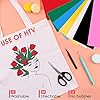 HTVRONT 38PCS Accessories Bundle Compatible with Cricut Joy, Accessories and Supplies Include Heat Transfer, Adhesive Vinyl Sheets, Insert Cards Set, Cutting Mat and Weeding Tools for Starter Kit #1