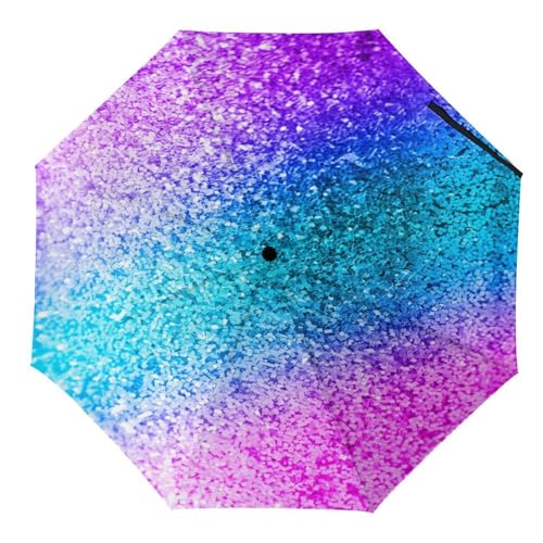 Parapluie pliable à paillettes de voyage résistant au vent pour femme