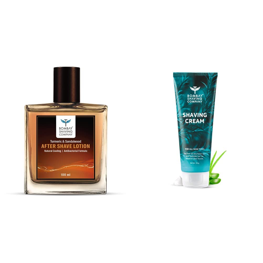 Bombay Shaving Company Turmeric And Sandalwood After Shave Lotion For Men, 100Ml With Shaving Cream 100G (B0BN3B32V5) Amazon Price History, Amazon Price Tracker