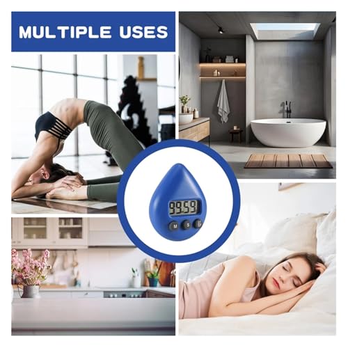Reloj de baño impermeable con termómetro e higrómetro digital de pared 6