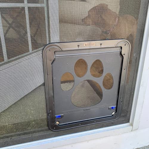 Petleso Dog Door For Screen Door, Pet Door For Screen Lockable Pet Sliding Door For Small To Large Dogs, Inner Size 12"×14" #TOP4