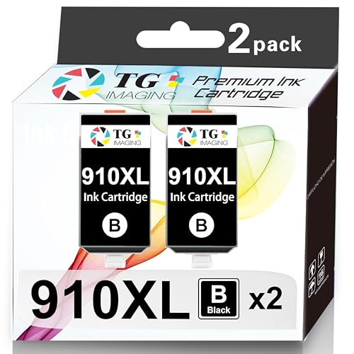 TG Imaging Compatible Ink Cartridge Replacement for HP 910XL Black Ink 910 XL for Office Jet 8010 8012 8014 8015 8017 8018 Pro 8020 8022 8023 8024 8025 8026 8028 8035 Printer (Black High Yield,2 Pack) -  910XL Black Ink Cartridge, 910 Black Ink Cartridge