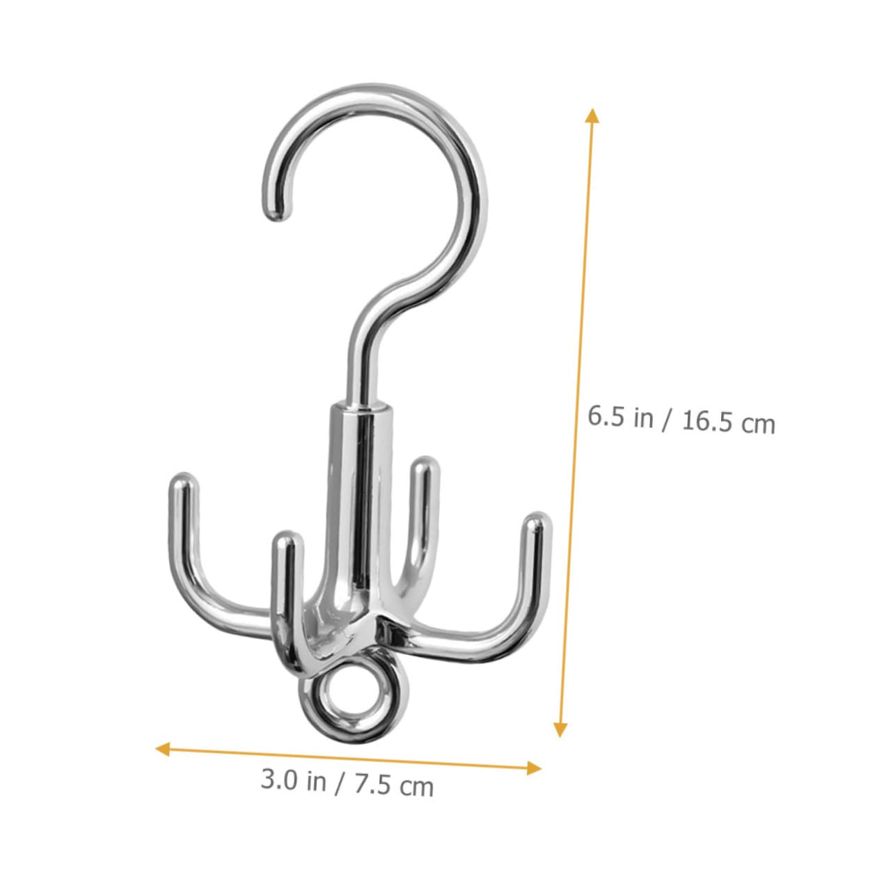 Cabilock 5pcs Rotating Four Claw Belt Organizer Hook Swivel Design for Closet Storage for Ties Scarves and Handbags Space Saving for Easy Access