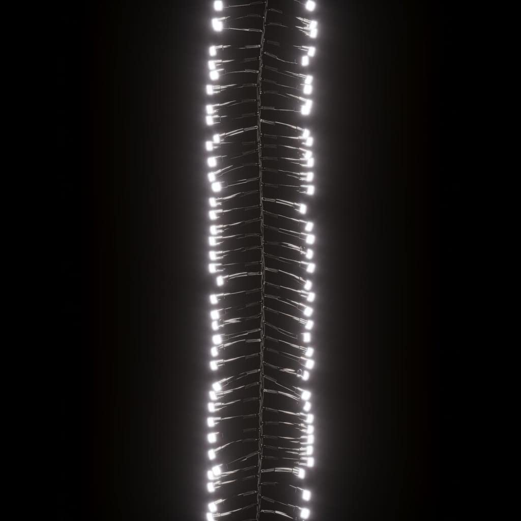 LED-Lichterkette mit 2000 LEDs kaltweiß, 17 m Länge, PVC Material, 8 Beleuchtungsmodi, Kupferdraht, für Weihnachtsbaum, Fenster, Balkon und Garten