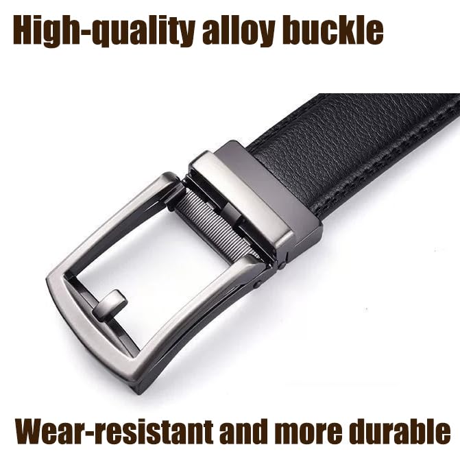 Vitello Belt, Vitello Ratchet Belt for Men, Faux Leather Adjustable Men Belts for Casual Business Dress Jeans2