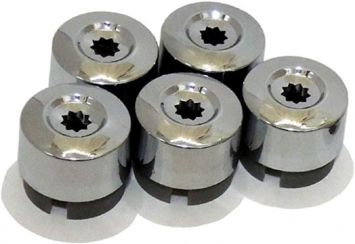5 PCS Car Wheel Lug Nuts Bolt Cap Cover 7L6601173A for Volkswagen Touareg 2004-2016