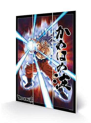 Cuadro decorativo Dragon Ball Z anime Goku de madera multicolor
