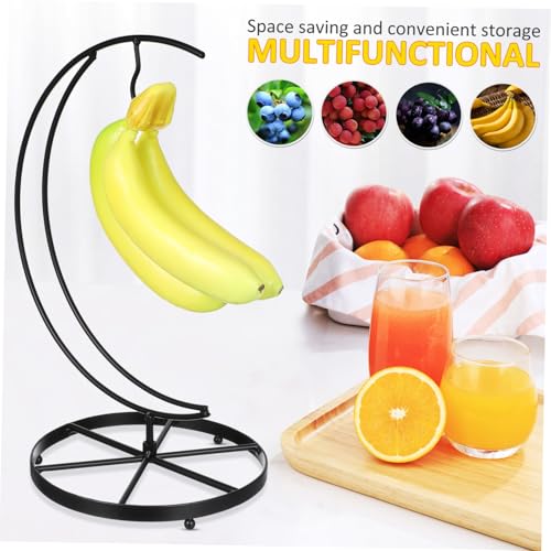 Toyvian Modern Metal Banana Hanger Stand with Unique Moon-shaped Design Compact and Stylish Fruit Display Ornament for Kitchen Countertop Easy to Clean and Maintain - Image 7