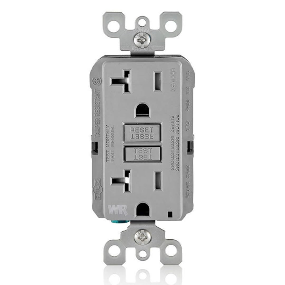 Dispositif GFCI Autotest Leviton Smartlockpro 20A avec indicateur LED de sécurité
