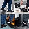 Hitmars Safety Trainers Men Women Steel Toe Cap Trainers Lightweight Work Trainers Safety Shoes Breathable Safety Boots Non Slip Industrial Sneakers Black UK 10 #5