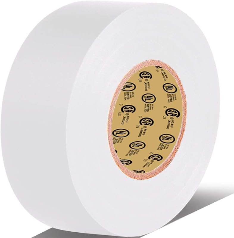 LYLTECH White Electrical Tape 7mil x 3/4in x 66ft | CSA Certified, 600V UL, Waterproof flame retardant strong adhesive, working temp 14℉-176℉, insulation tape for wiring repair
