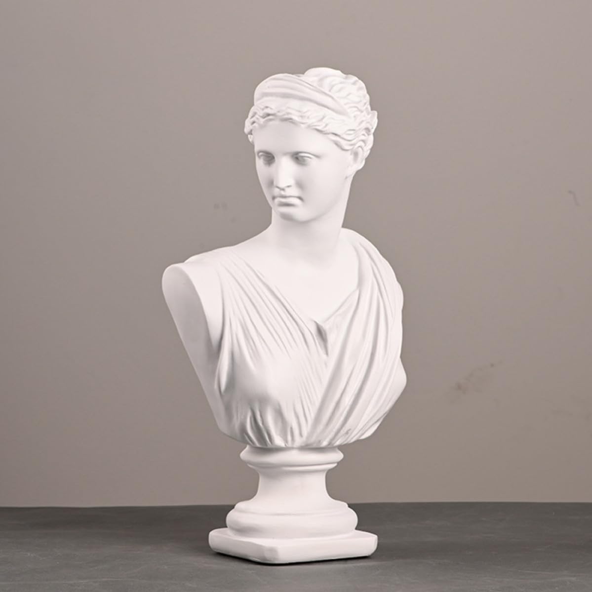 Busto de Diosa de Resina Blanco, Adorno Decorativo para Salón