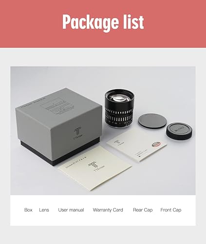 Miniatura 6 de TTArtisan Accesorio de lente manual F0.95 APS-C de 1.969 in de longitud vertical para cámaras compatibles Sony E Mount con A5000 A5100 A6000 A6100