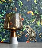 IM TREND: Tropische Tapeten mit Dschungelmuster sind der neueste Trend, um Frische in den Raum zu bringen.