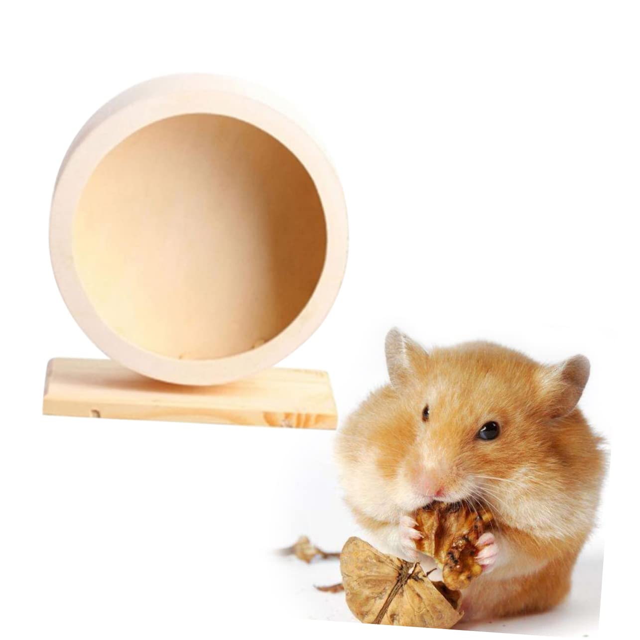 Laufrad mit Halterung für Hamster und Meerschweinchen Holz