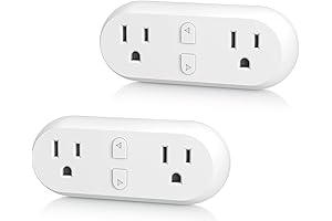 Smart Plug Compatible with Google Home-Double Pack Smart Wi-Fi Outlet Extender