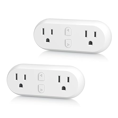 HBN Smart Plug 15A, WiFi Outlet Extender Dual Socket Plugs