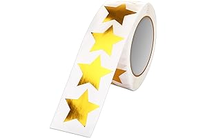 SANNIX Gold Star Stickers: Reward Kids and Decorate Crafts with Shiny Foil Stars