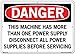 Vestil SI-D-35-E-AL-080 THIS MACHINE HAS MORE THAN ONE POWER SUPPLY DISCONNECT ALL POWER SUPPLIES BEFORE SERVICING Danger Sign, Aluminum, 0.080" Overall Size, 20.5" W x 14.5" H