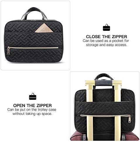 Large Hanging Toiletry Bag, Water-resistant Travel Toiletry Bag, Large Makeup Cosmetic Case Organizer for Full-Sized Shampoo, Container, Travel Accessories (Black, Large) 4 Large Hanging Toiletry Bag, Water-resistant Travel Toiletry Bag, Large Makeup Cosmetic Case Organizer for Full-Sized Shampoo, Container, Travel Accessories (Black, Large)