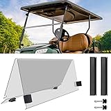 Club Windshield for 2004-UP Club Car Precedent Golf Cart, Foldable| Clear| Impact Resistant Club Car Golf Cart Windshield Fit 1 Inch Square Strut Window Frame (Clear)