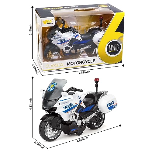 image for Ming You Kids Toy Motorcycle - Alloy Motorcycle Toy with Sound and Mus