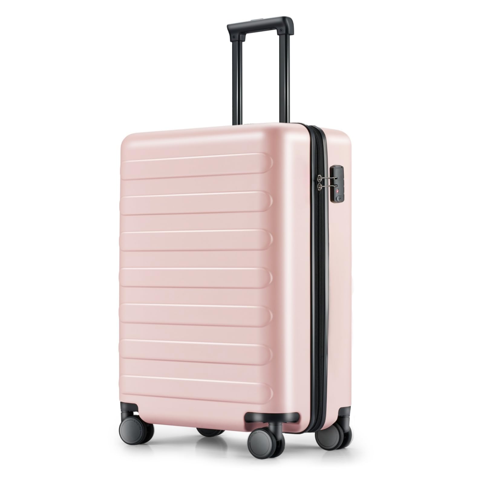 NINETYGO Carry On Luggage 22x14x9 Airline Approved, 20 Inch Luggage with Smooth Spinner Wheels, Lightweight, Hard Shell PC Suitcase Carry-On, Travel Luggage, TSA Approved (Pink, Rhine Basic)