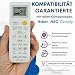 Wellclima WEC-HA1 Fernbedienung für Klimaanlagen für Haier, für HEC, für Candy, Umfangreicher als Universelle, Sofort Einsatzbereit mit Sonderfunktionen, für Inverter und Wärmepumpen