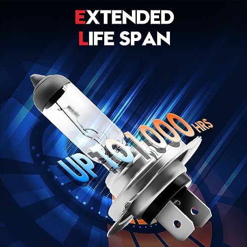 Vehicode 4X-HALO-H7-CLEAR Halogen Bulbs High And Low Beams 12V 55W 4300K Warm White Car Motorcycle Hi/Lo Projector Fog Light Drl Replacement thumb #4