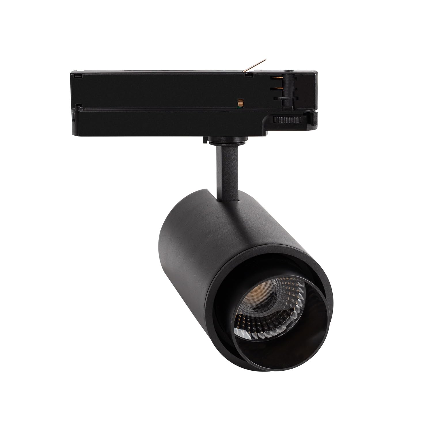 LEDKIA Foco Carril LED Trifásico 20W Fasano Cilindro Regulable Negro 4000K