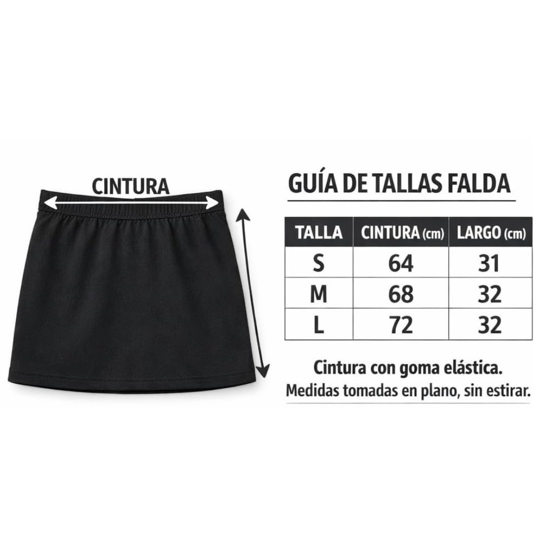 VIRUS Falda Deportiva Mujer con Short Interior Integrado – Cintura Alta – Falda Pantalón Transpirable para Pádel, Tenis, Beach Tennis, Running y Fitness