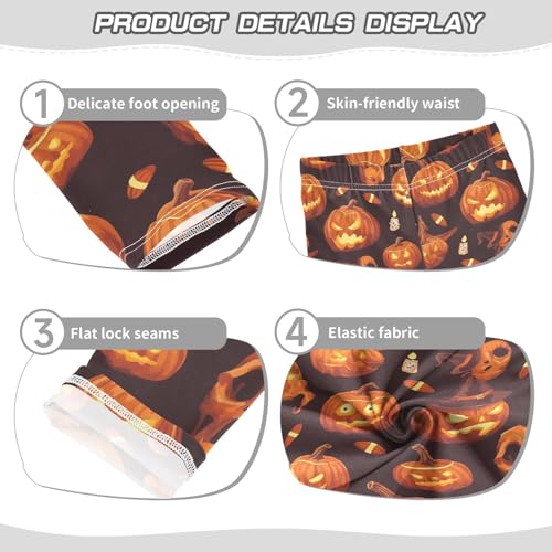 KLL Halloween Scary Pumpkin Toddler Girl Legging Casual Full Length Sweatpants Gym3