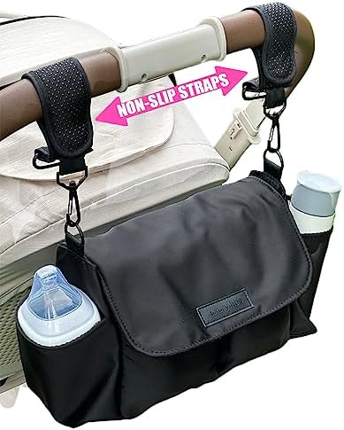 luxury little Stroller Organizer with Cup Holder and Non-Slip Adjustable Straps, Large Capacity Stroller Caddy, Water-Resistant, Fits Stroller like Uppababy, Nuna, Britax, Baby Jogger, BOB