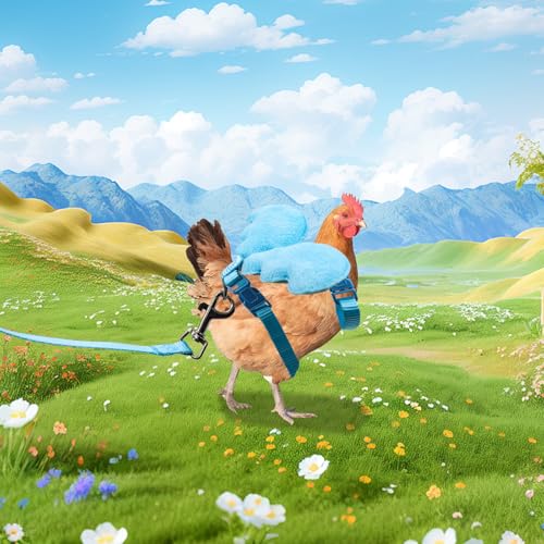 Image of Chicken Walking Harness and Leash, Adjustable Duck Training Rope, Suitable for Small Chicken Chick Duck Poultry Hen - XS