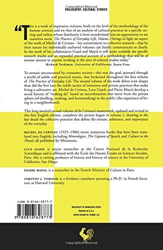 The Practice of Everyday Life, Vol. 2: Living and Cooking