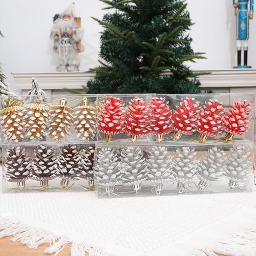 Pommes de pin décoratives Noël pour suspendre couronne et sapin - 4