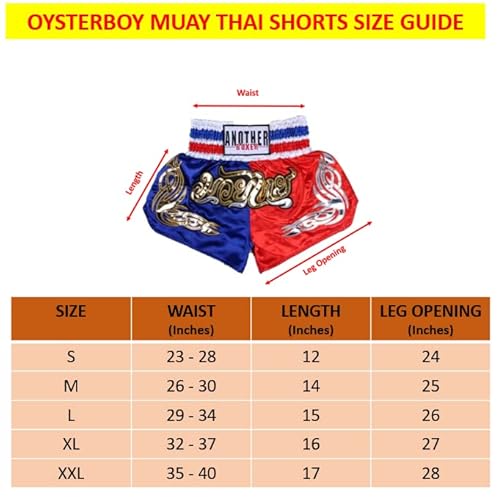 OYSTERBOY Shorts clássicos de Muay Thai para homens e mulheres, boxe, kickboxing, MMA, BJJ, roupas d