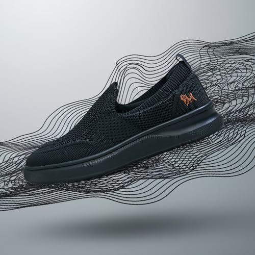 Image of Neeman's Elevate Unisex Slip-On Shoes | Lightweight Breathable Knit Sneakers with Cushioned TPR Sole | Comfortable Everyday Walking, College, Office & Travel Footwear