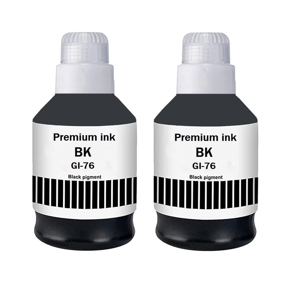 See full amazon price history chart for MOMAD GI-76 Premium Ink Compatible Bulk Bottle Water Based Refill Ink for Canon MAXIFY GX5070,GX6070,GX7070 Printer (Pack of 2 Black) MOMAD GI-76 Premium Ink Compatible Bulk Bottle Water Based Refill Ink for Canon MAXIFY GX5070,GX6070,GX7070 Printer (Pack of 2 Black) (B0CQ4ZGNV2) Amazon Price History, Amazon Price Tracker
